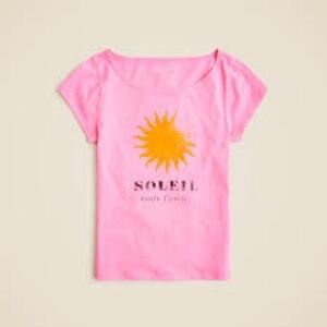 Women’s J.Crew Graphic Sun T Shirt Cotton Top Soleil New NWT